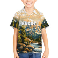 The Beauty of Rocky Mountains Family Matching Puletasi and Hawaiian Shirt