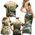 The Beauty of Rocky Mountains Family Matching Short Sleeve Bodycon Dress and Hawaiian Shirt