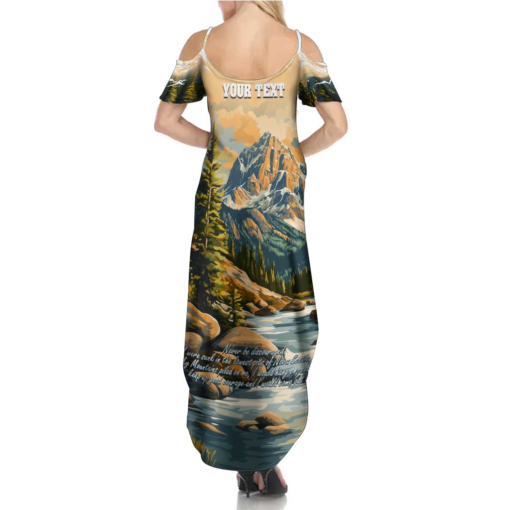 The Beauty of Rocky Mountains Family Matching Summer Maxi Dress and Hawaiian Shirt