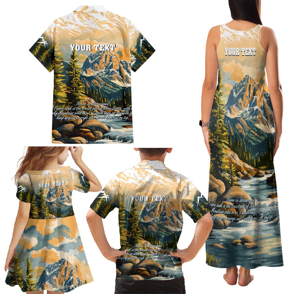 The Beauty of Rocky Mountains Family Matching Tank Maxi Dress and Hawaiian Shirt