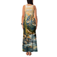 The Beauty of Rocky Mountains Family Matching Tank Maxi Dress and Hawaiian Shirt