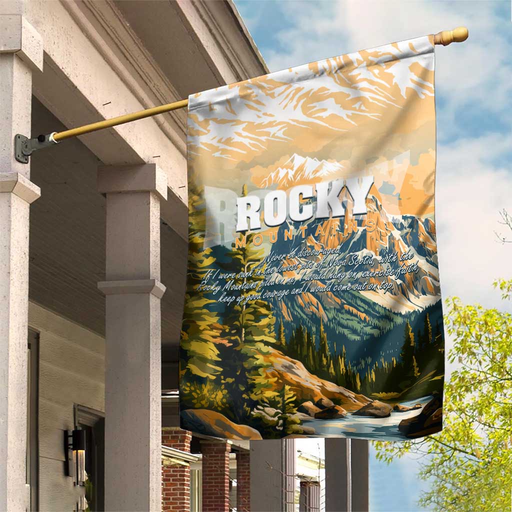 The Beauty of Rocky Mountains Garden Flag