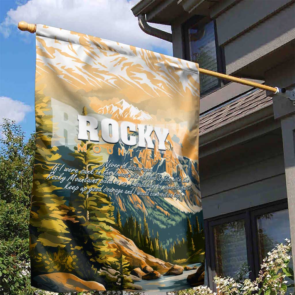 The Beauty of Rocky Mountains Garden Flag