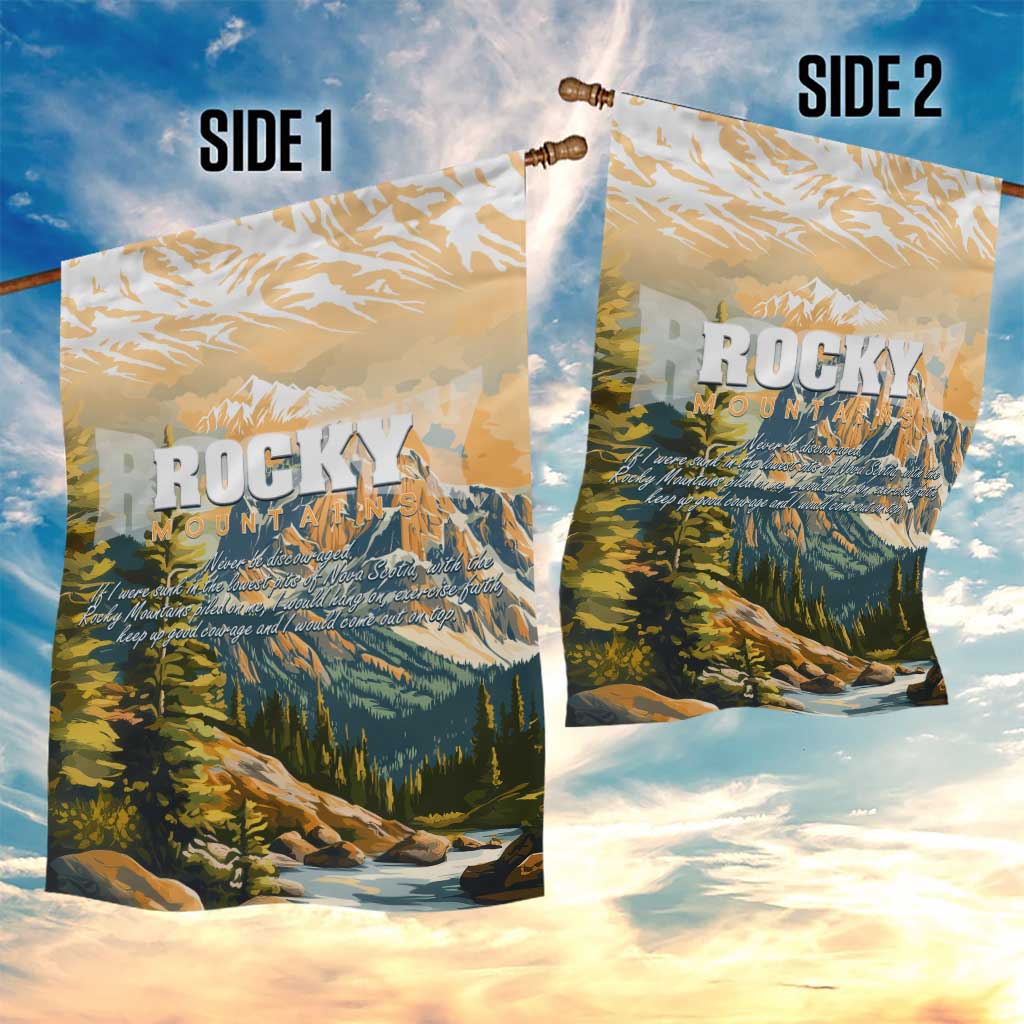 The Beauty of Rocky Mountains Garden Flag