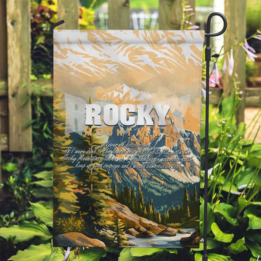 The Beauty of Rocky Mountains Garden Flag