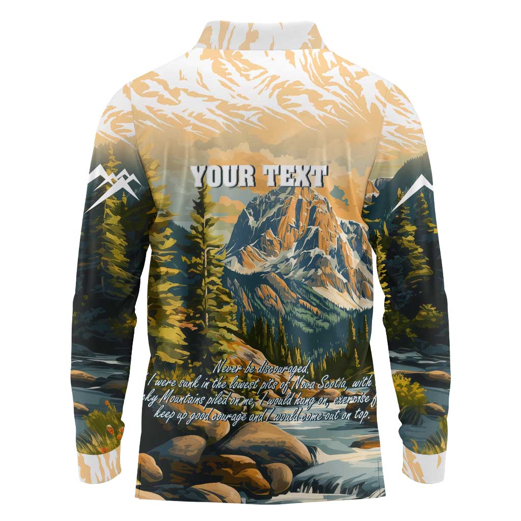 The Beauty of Rocky Mountains Long Sleeve Polo Shirt