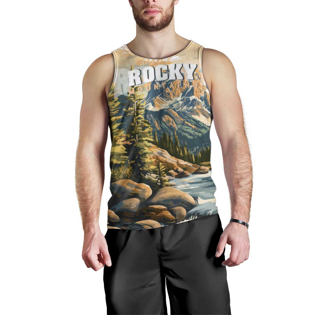 The Beauty of Rocky Mountains Men Tank Top
