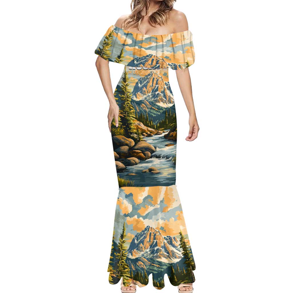The Beauty of Rocky Mountains Mermaid Dress