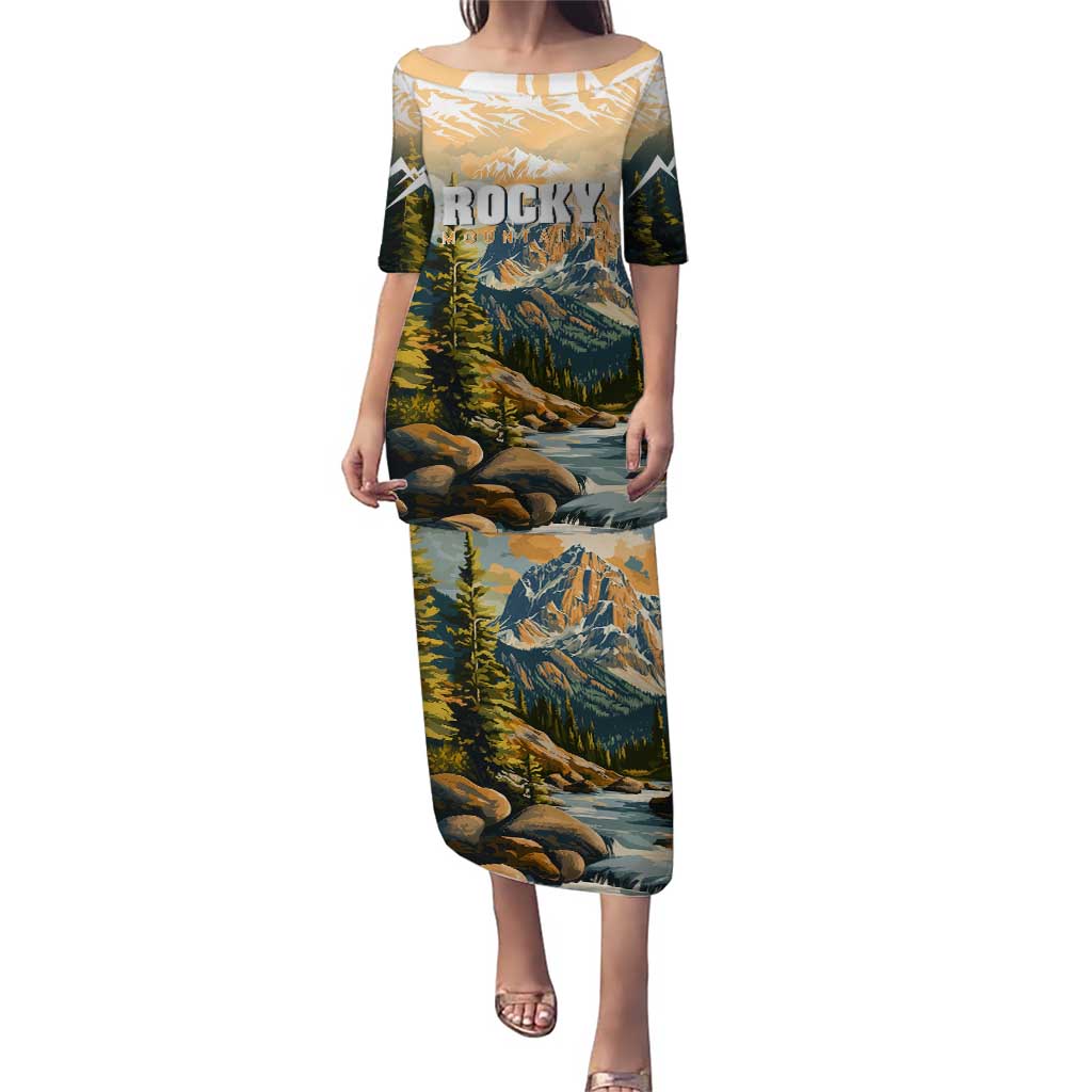 The Beauty of Rocky Mountains Puletasi