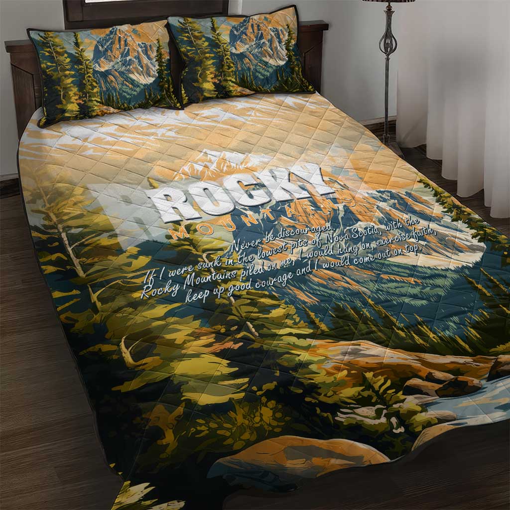 The Beauty of Rocky Mountains Quilt Bed Set