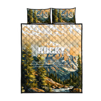 The Beauty of Rocky Mountains Quilt Bed Set