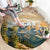 The Beauty of Rocky Mountains Round Carpet