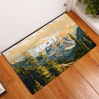 The Beauty of Rocky Mountains Rubber Doormat