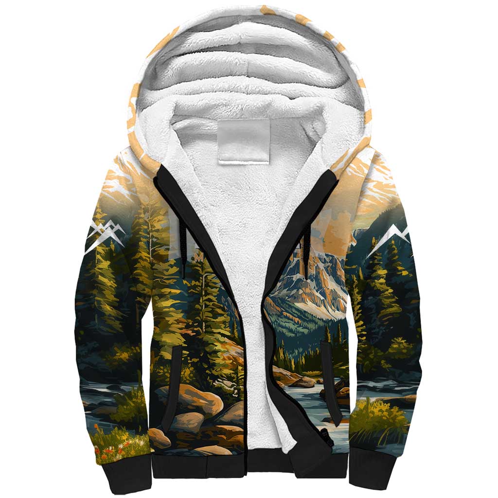 The Beauty of Rocky Mountains Sherpa Hoodie