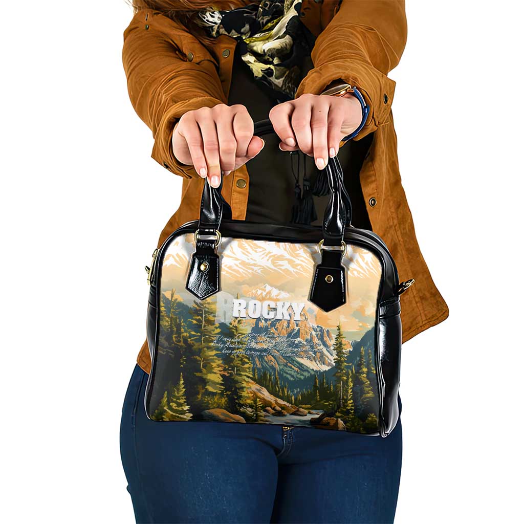 The Beauty of Rocky Mountains Shoulder Handbag