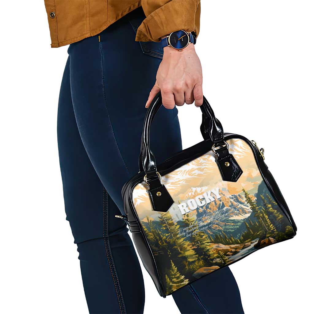 The Beauty of Rocky Mountains Shoulder Handbag