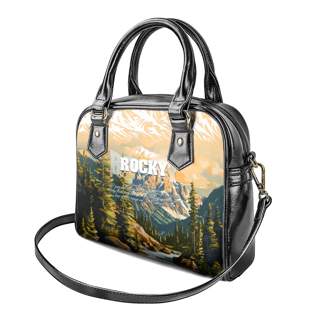 The Beauty of Rocky Mountains Shoulder Handbag