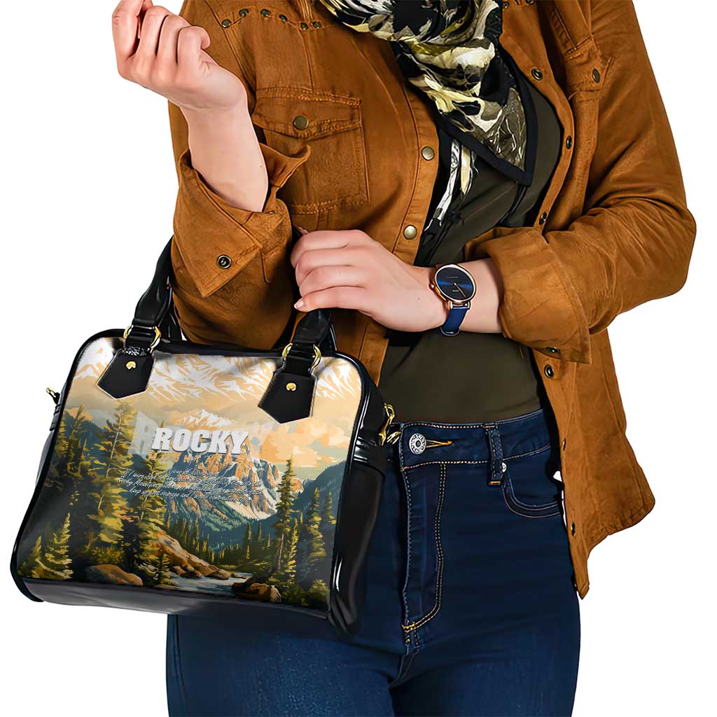 The Beauty of Rocky Mountains Shoulder Handbag