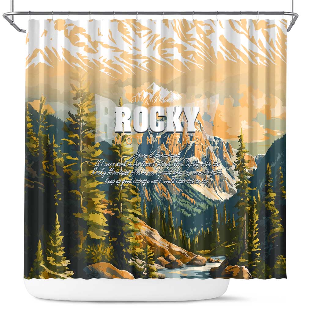 The Beauty of Rocky Mountains Shower Curtain