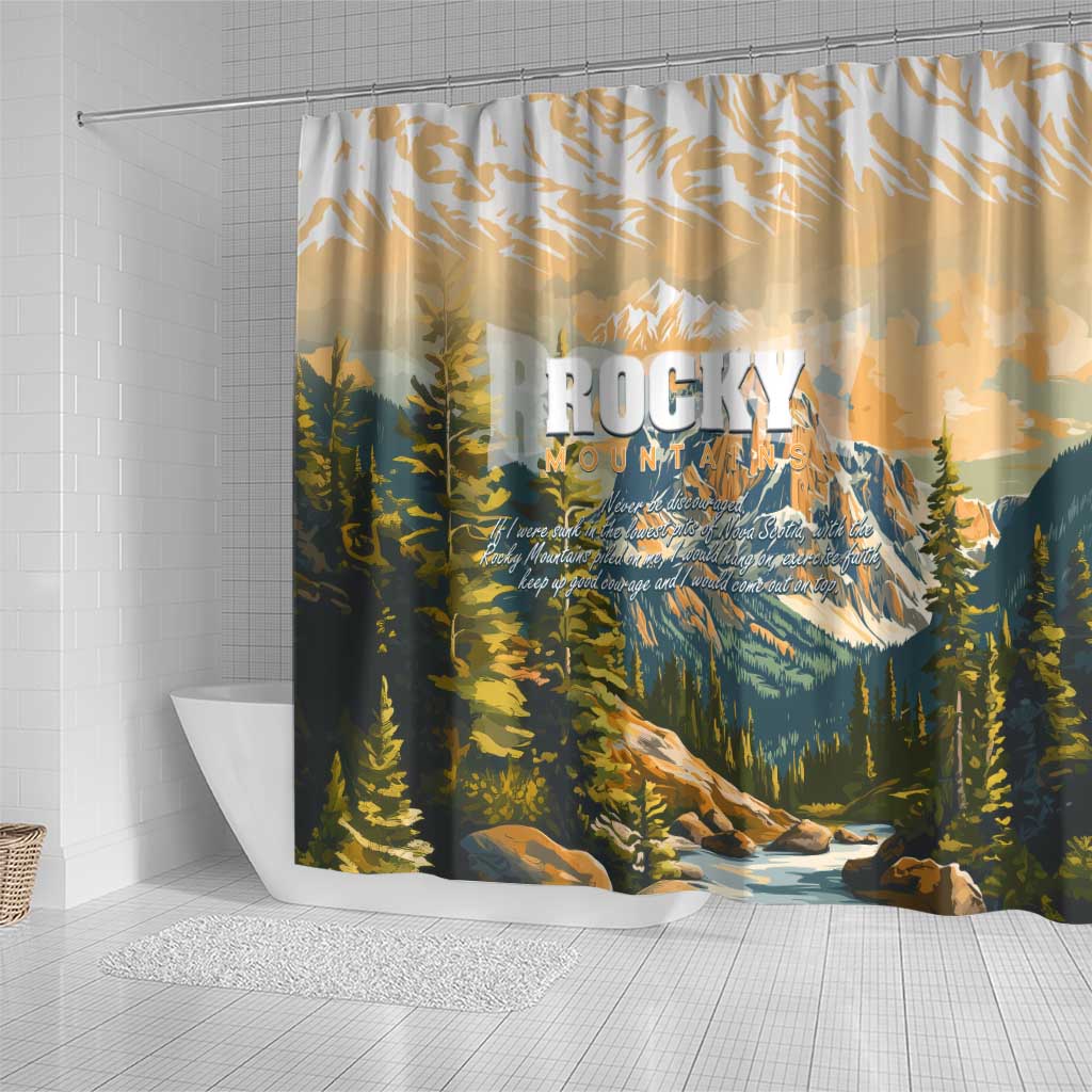 The Beauty of Rocky Mountains Shower Curtain