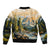 The Beauty of Rocky Mountains Sleeve Zip Bomber Jacket