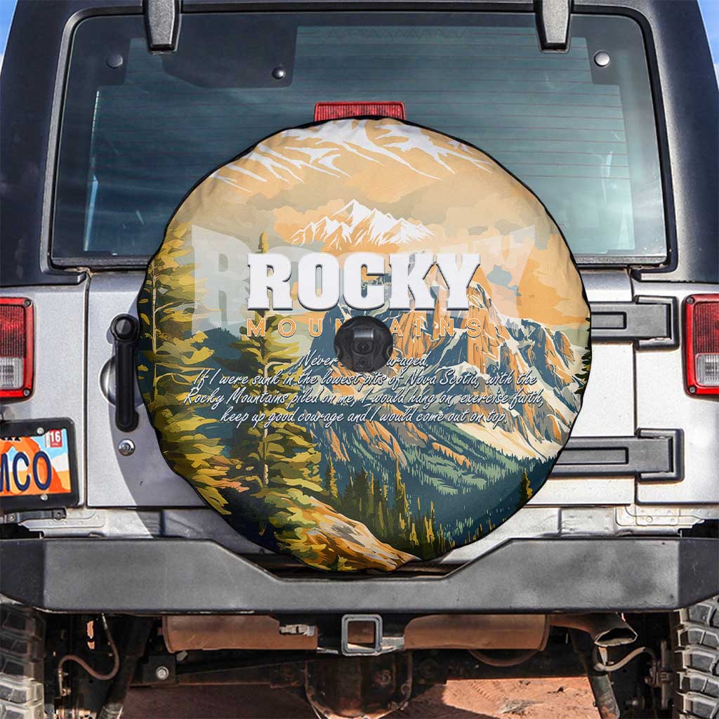 The Beauty of Rocky Mountains Spare Tire Cover