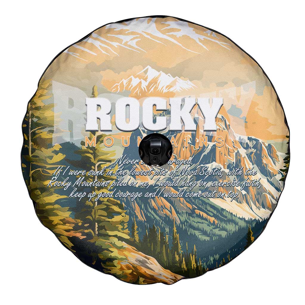 The Beauty of Rocky Mountains Spare Tire Cover