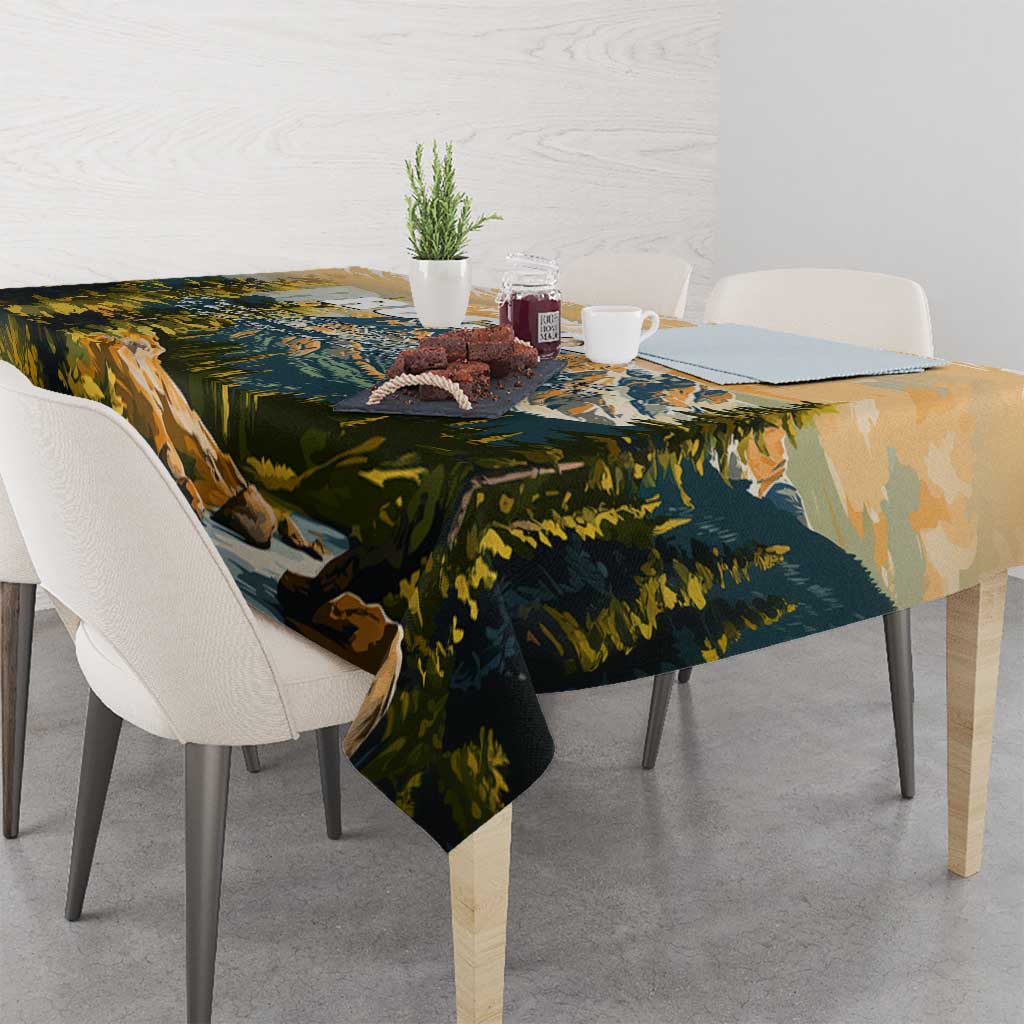 The Beauty of Rocky Mountains Tablecloth