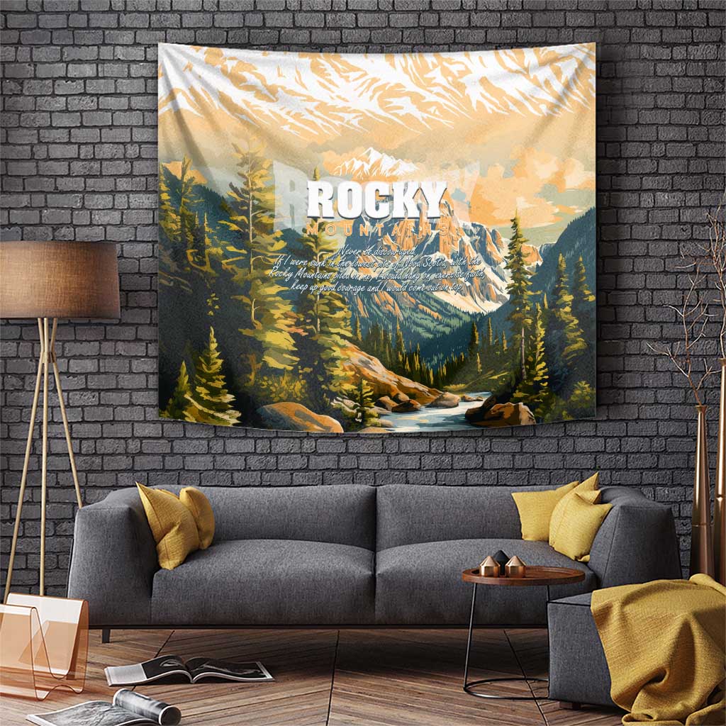 The Beauty of Rocky Mountains Tapestry