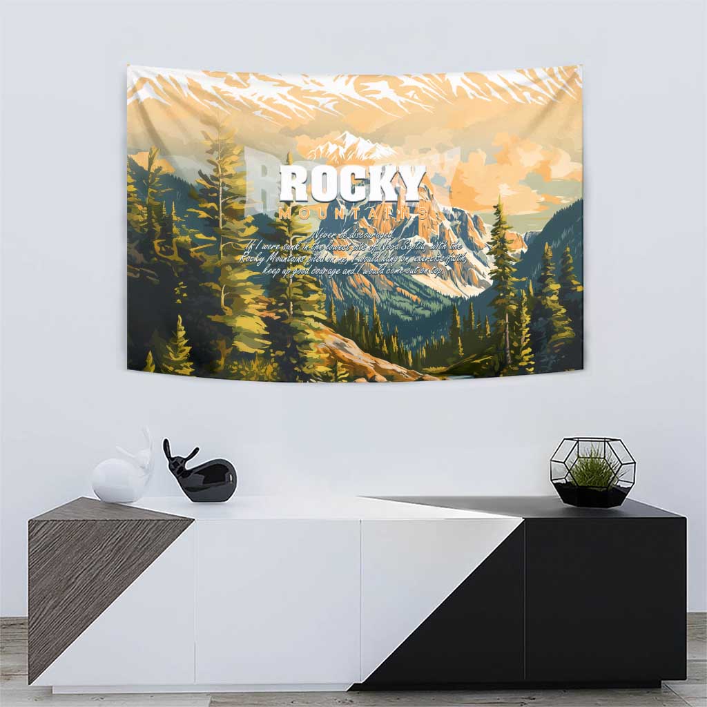 The Beauty of Rocky Mountains Tapestry