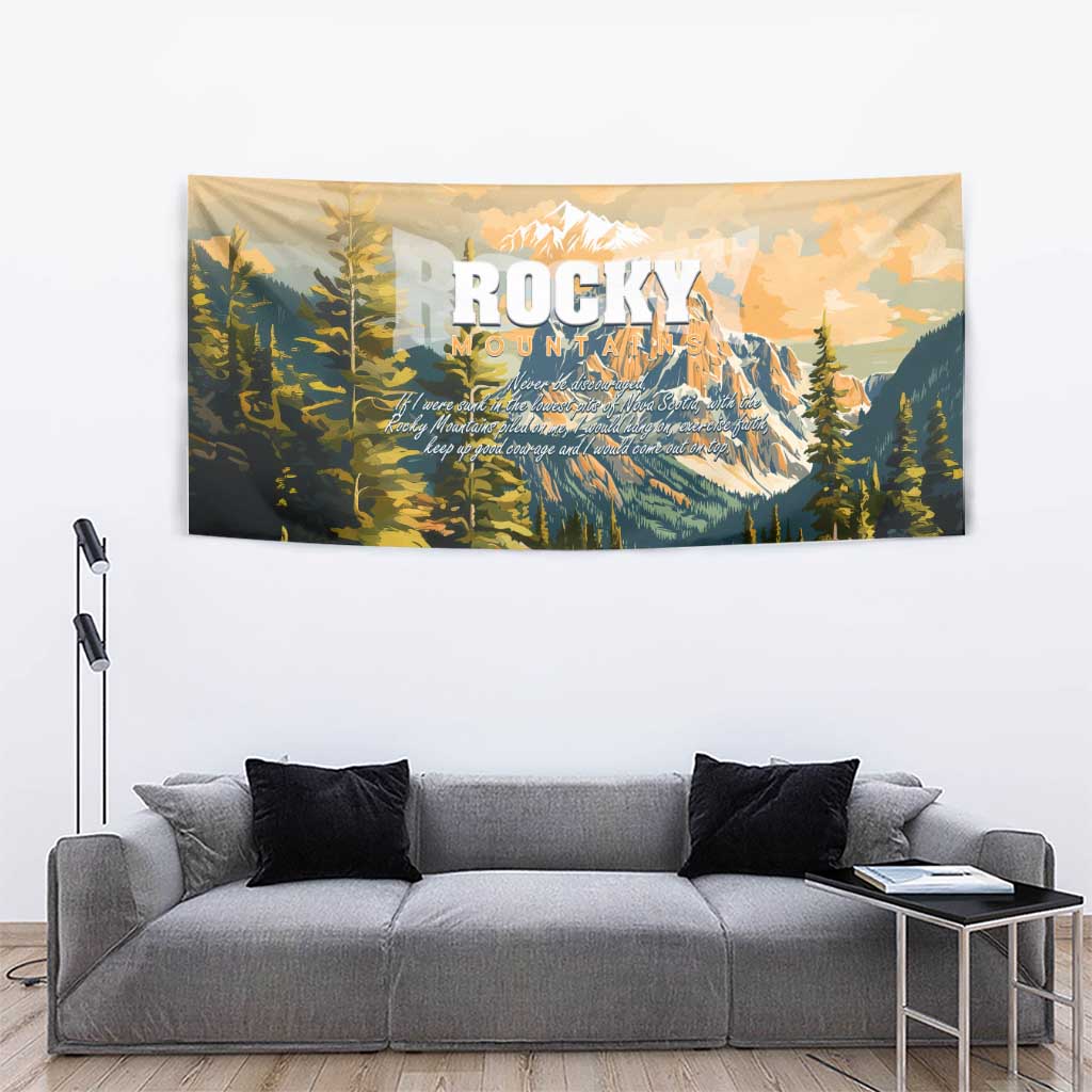 The Beauty of Rocky Mountains Tapestry