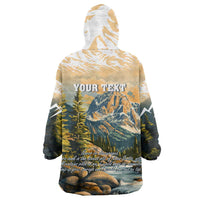 The Beauty of Rocky Mountains Wearable Blanket Hoodie