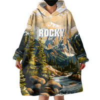 The Beauty of Rocky Mountains Wearable Blanket Hoodie