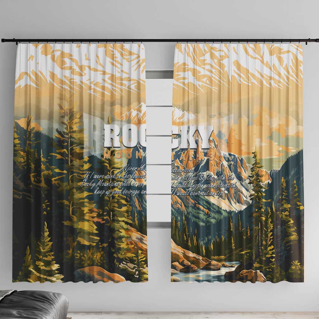 The Beauty of Rocky Mountains Window Curtain