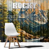 The Beauty of Rocky Mountains Window Curtain