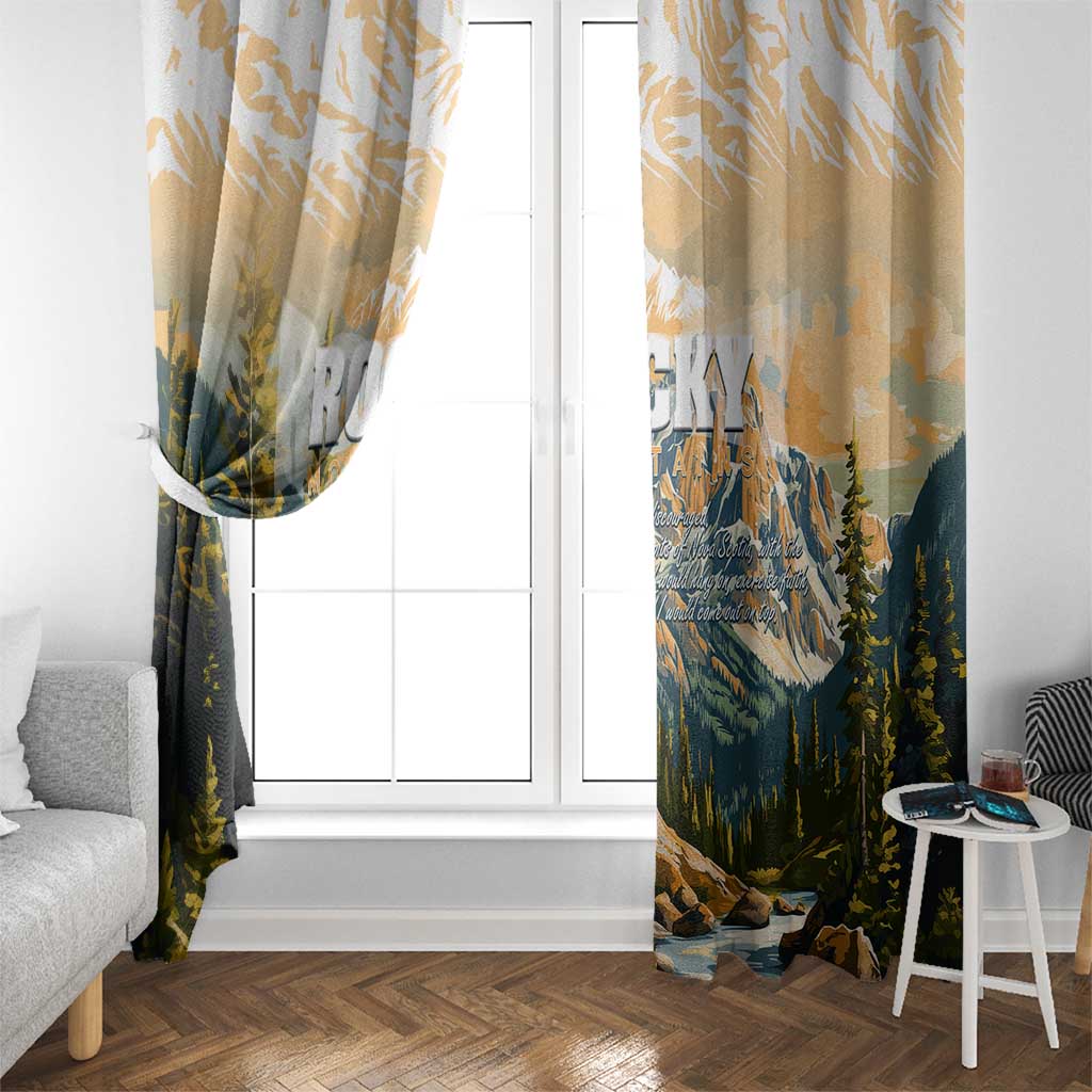 The Beauty of Rocky Mountains Window Curtain