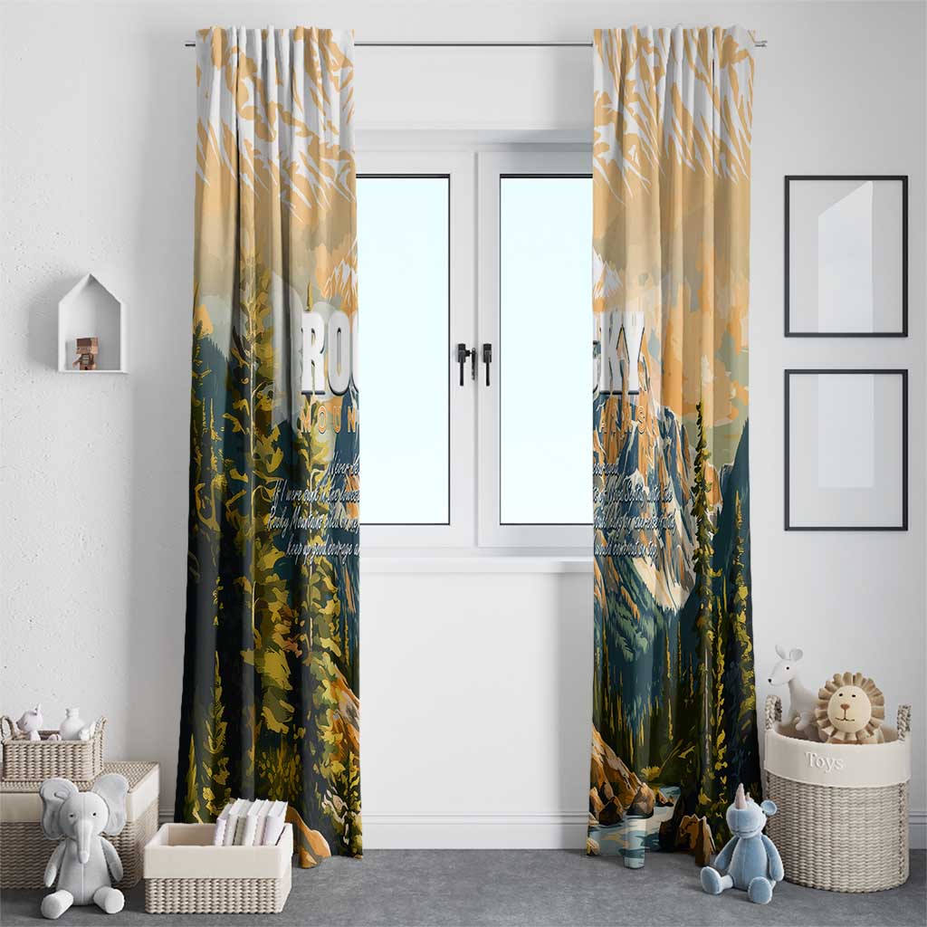 The Beauty of Rocky Mountains Window Curtain