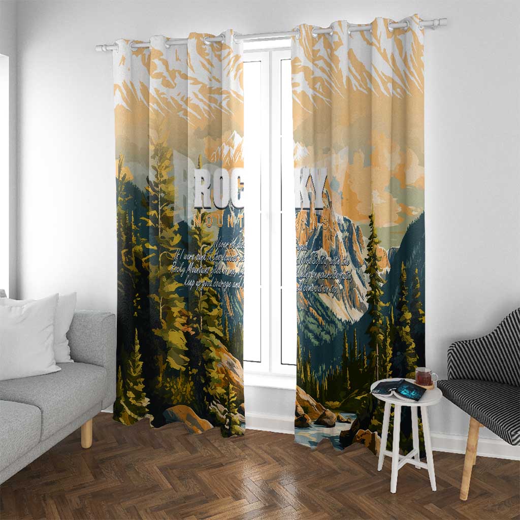 The Beauty of Rocky Mountains Window Curtain