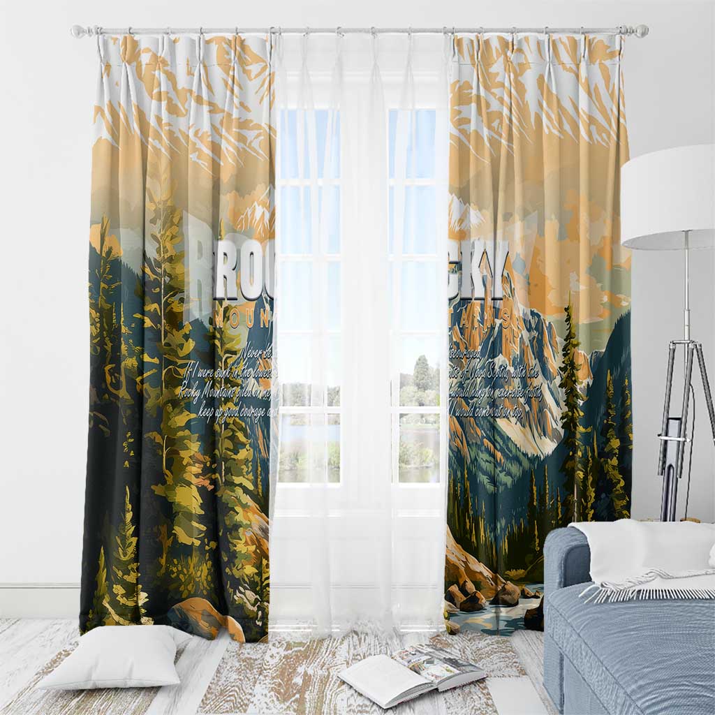 The Beauty of Rocky Mountains Window Curtain