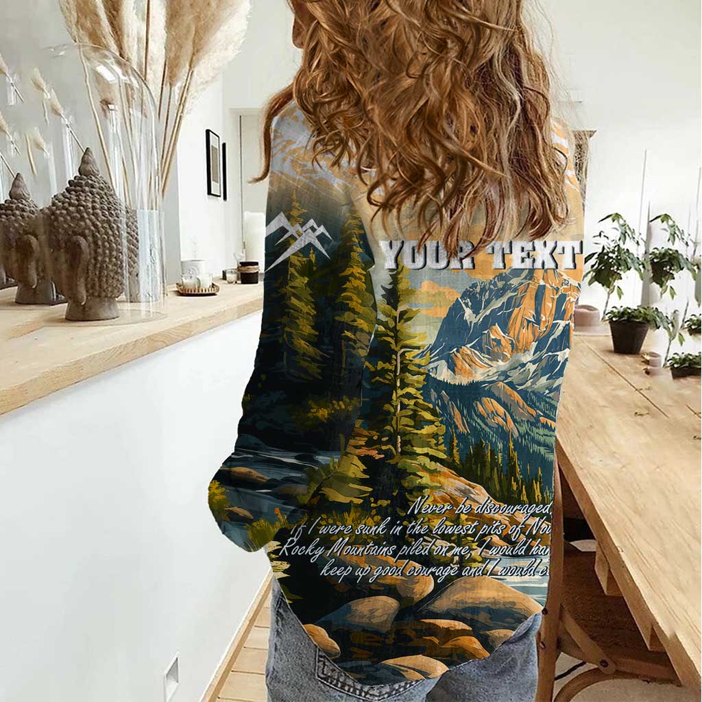 The Beauty of Rocky Mountains Women Casual Shirt