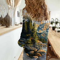 The Beauty of Rocky Mountains Women Casual Shirt