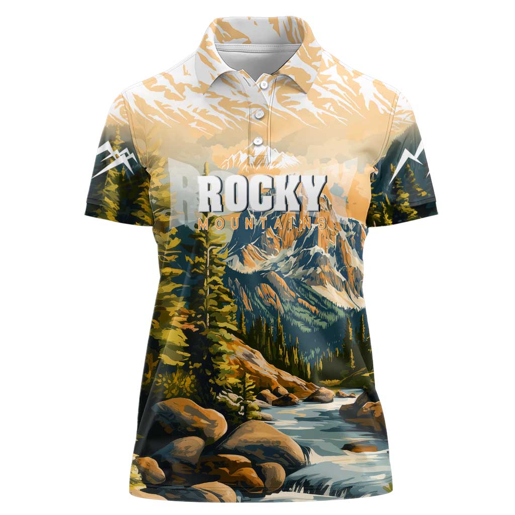 The Beauty of Rocky Mountains Women Polo Shirt