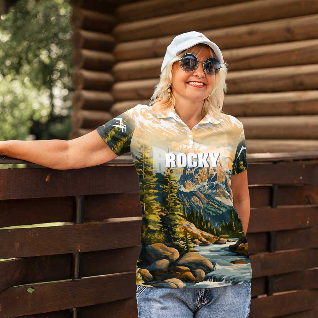 The Beauty of Rocky Mountains Women Polo Shirt
