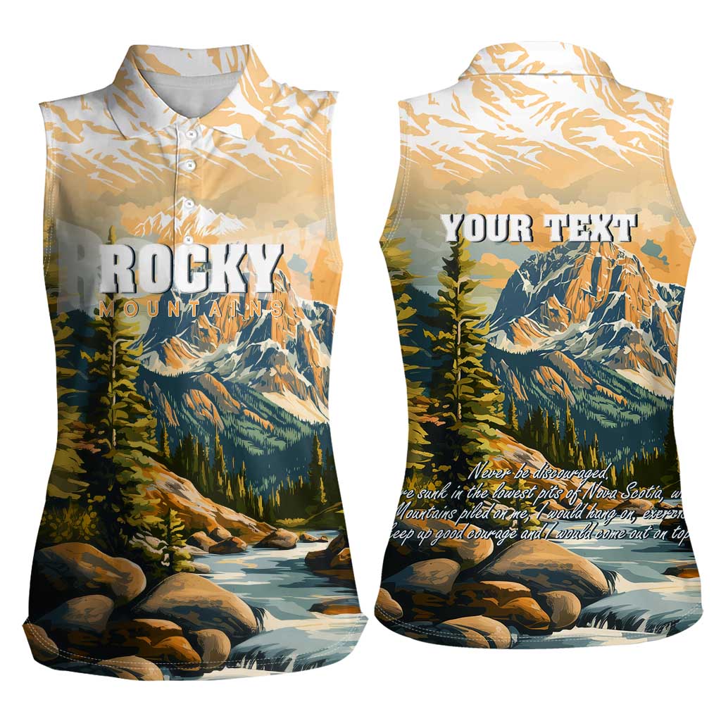 The Beauty of Rocky Mountains Women Sleeveless Polo Shirt