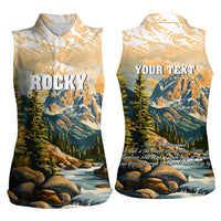 The Beauty of Rocky Mountains Women Sleeveless Polo Shirt