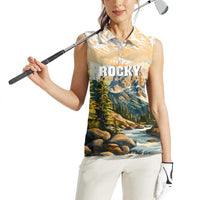 The Beauty of Rocky Mountains Women Sleeveless Polo Shirt