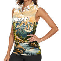 The Beauty of Rocky Mountains Women Sleeveless Polo Shirt
