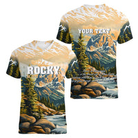The Beauty of Rocky Mountains Women V-Neck T-Shirt