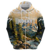 The Beauty of Rocky Mountains Zip Hoodie
