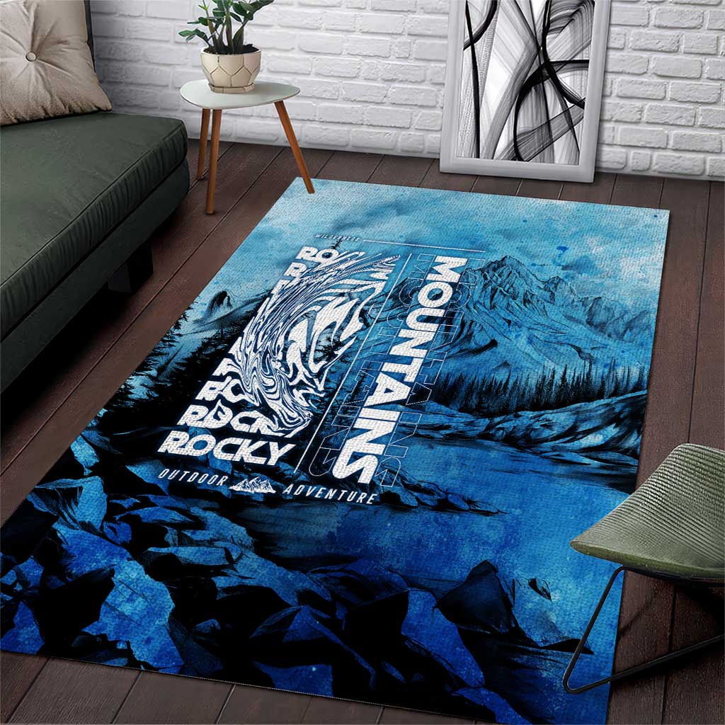 Rocky Mountains Area Rug Outdoor Adventure